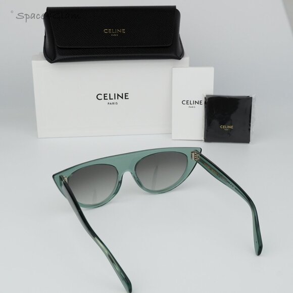 BRAND NEW Celine CL40228I 93B Green Grey Gradient Geometric Women Sunglasses - Picture 7 of 9